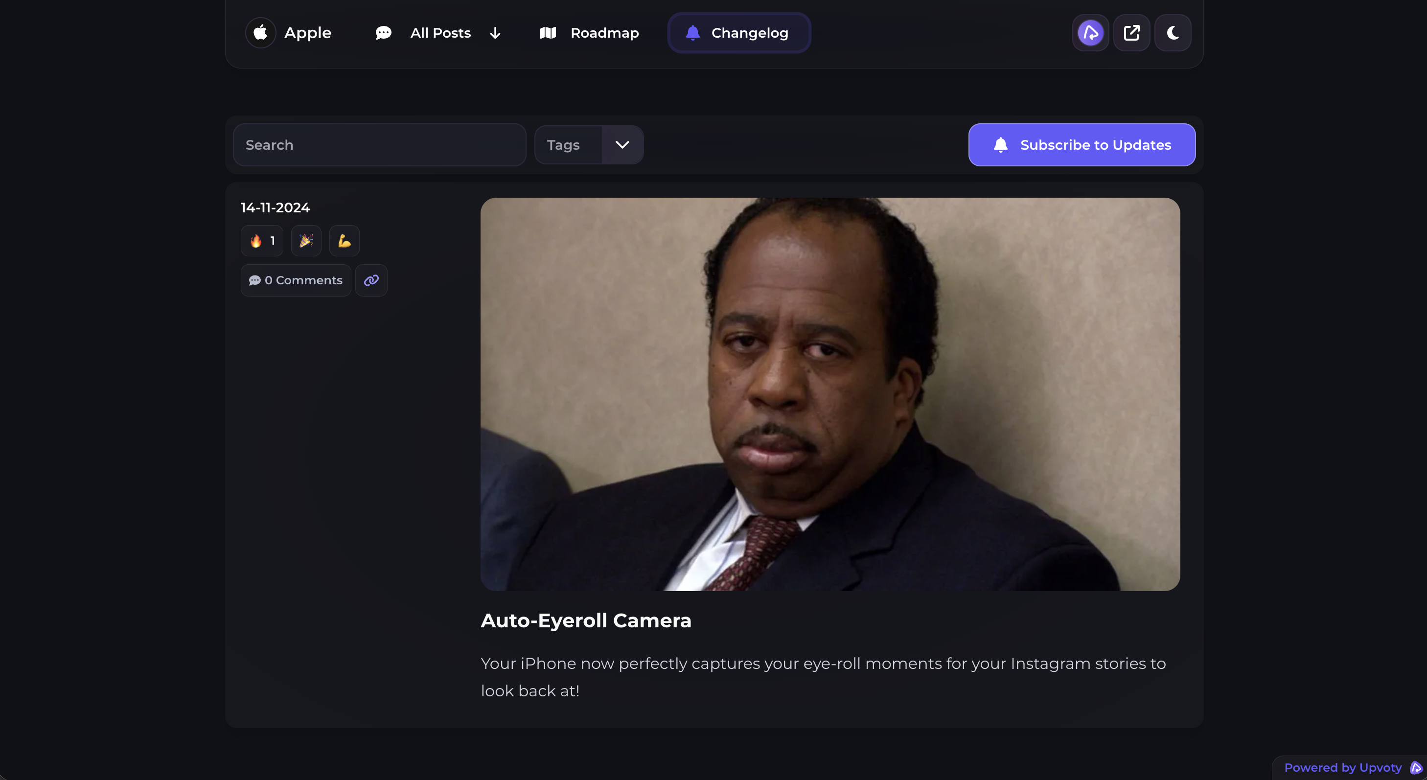 public changelog for product launches and updates