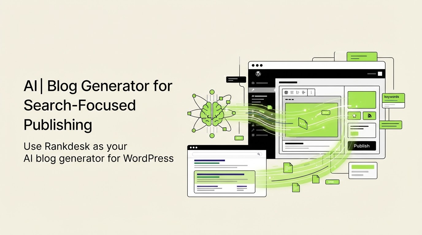 Use Rankdesk as your AI blog generator for WordPress