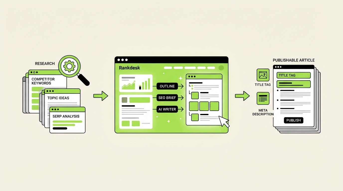Use Rankdesk to move from research to a publishable article