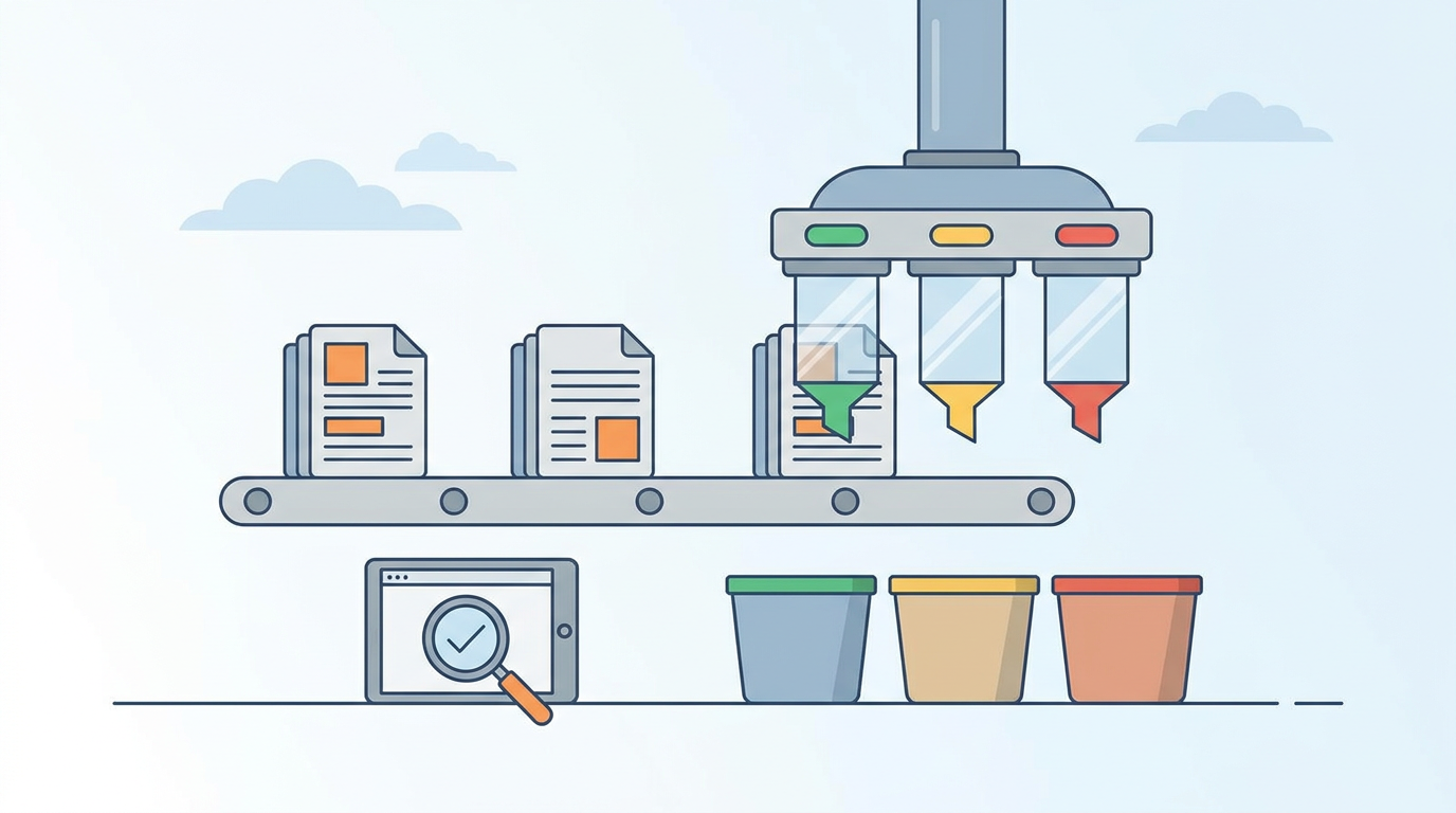 Review automated SEO drafts by risk