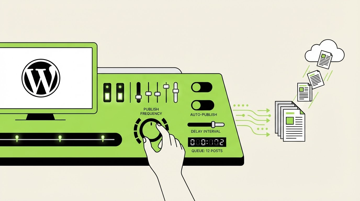Set WordPress controls for automated blog publishing