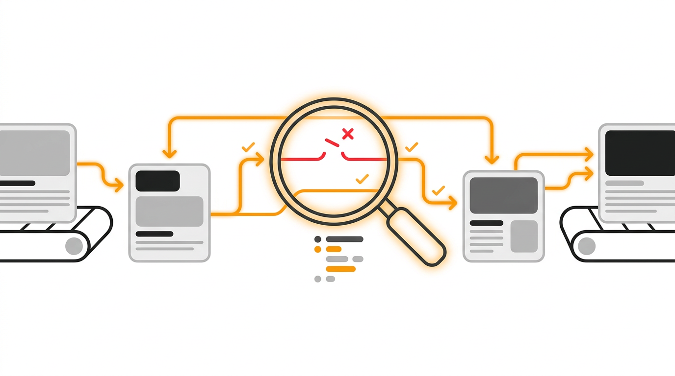 Review internal links in automated SEO content