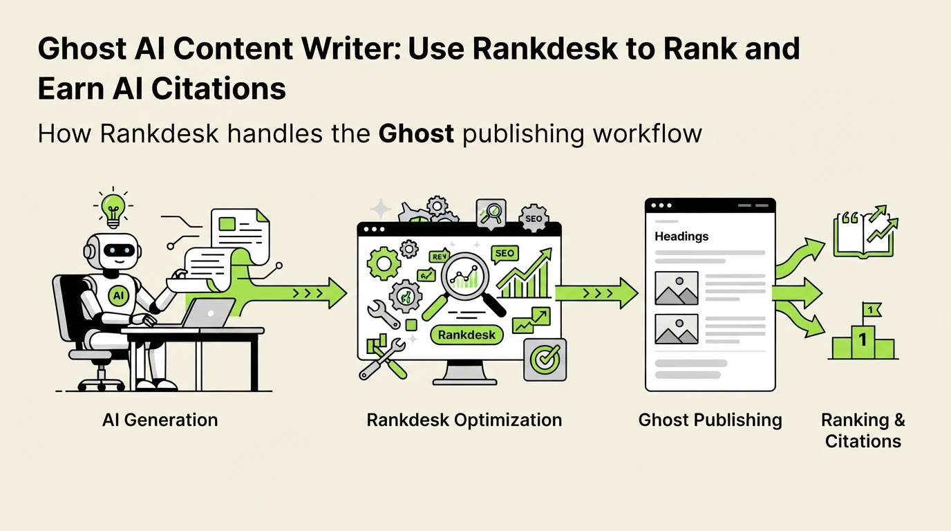 How Rankdesk handles the Ghost publishing workflow